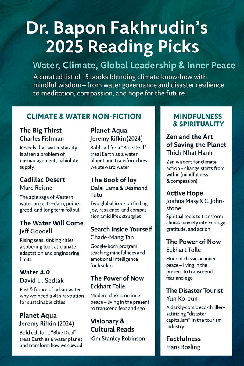 Dr. Bapon Fakhruddin’s 2025 Reading Picks